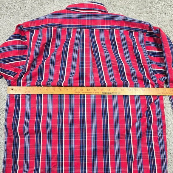 Polo Sport Ralph Lauren Mens XL Red Blue‎ Plaid Long Sleeve Button Cotton Twill - Picture 10 of 13